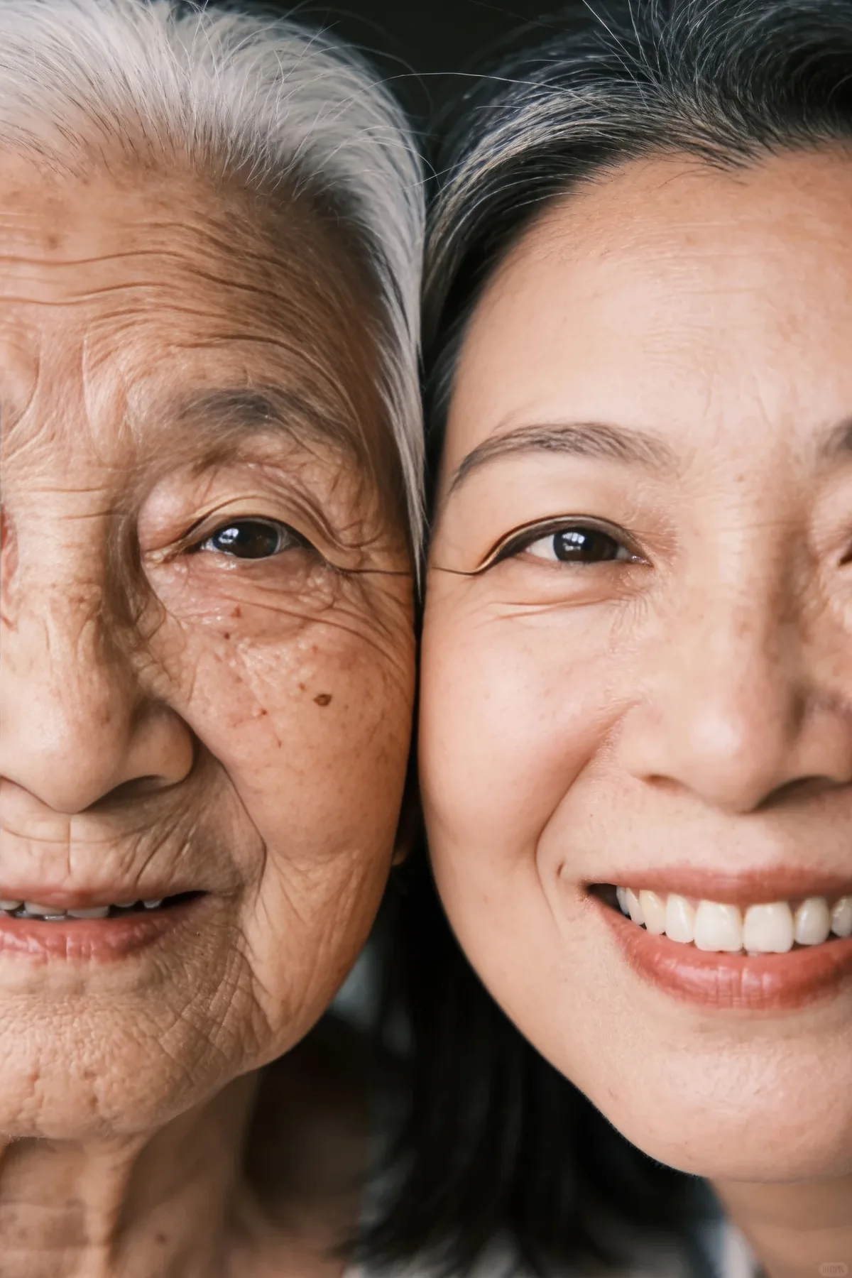 An older mother with her daughter